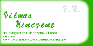 vilmos minczent business card